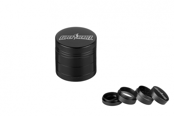 Super Heroes Ceramic Grinder Pollinator 4 part ø 40mm schwarz